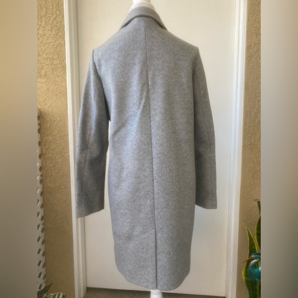 nwt gap wool blend pea coat grey nwt dress coat - Picture 6 of 11